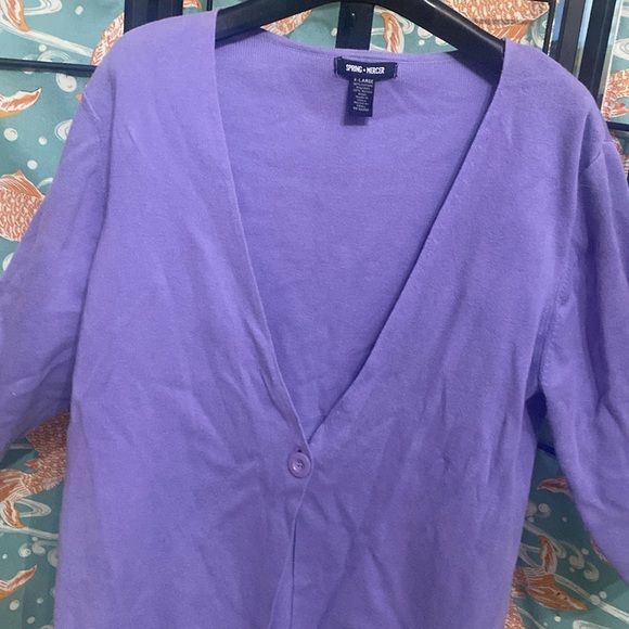 Cozy Lavender Cardigan. - Picture 2 of 4